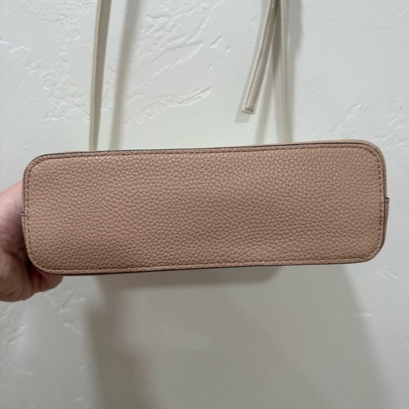 Nanette Lepore Risley Dome Crossbody Bag Purse Zipper Strap Almond/Rice - Picture 11 of 15